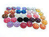 10 pcs Assortment of Druzy Resin Embellishment Cabochons - 12mm - Dome Circle - Variety - Mix of Colors!
