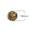 CA807 - 100 pcs Druzy Resin Embellishment Cabochons Assortment - 10mm