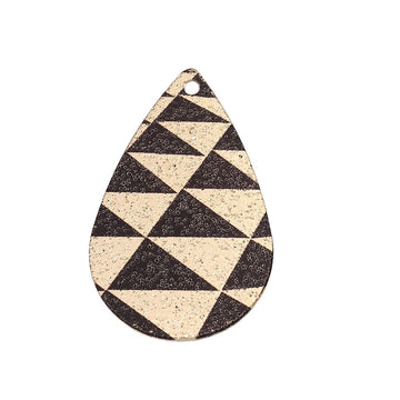 P967 - 10 pcs Gold Plated Multicolor Teardrop Metal Enamel Dangle Charms Pendants - 28mm x 18mm - 1.1" - Spike - Sparkledust - For Earrings