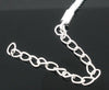N135 - 100 pcs. - Silver Plated Extender Extension Chain Links Tails - 2 inch each - 50mm