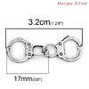 P805 - 30pcs. Antique Silver Hand Cuffs Charms Pendants - 17x12mm