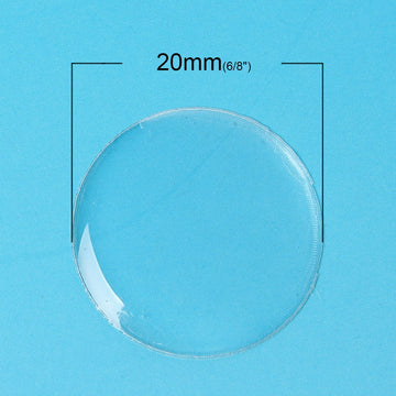 CA703 - 75 Circle Clear Round Epoxy Resin Stickers - 20mm (0.79 in)