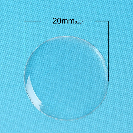 CA703 - 75 Circle Clear Round Epoxy Resin Stickers - 20mm (0.79 in)