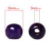 BD316 - 200 pcs Purple Violet Wooden Wood Round Spacer Beads - 10x9mm