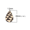 P967 - 10 pcs Gold Plated Multicolor Teardrop Metal Enamel Dangle Charms Pendants - 28mm x 18mm - 1.1" - Spike - Sparkledust - For Earrings