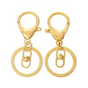 CL108 - 10 pcs. Gold Plated Lobster Swivel Clasp and Key Ring - 69 x 30mm (2.72 inch) - Claw Clasps