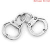 P805 - 30pcs. Antique Silver Hand Cuffs Charms Pendants - 17x12mm