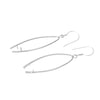 E300 - 2 pcs (1 pair) 925 Sterling Silver Earring Wishbone Hooks - 56x14mm (2.2x0.55") - LONG - HIGH QUALITY! Over 2 inches long!