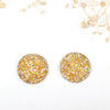 CA037 - 10 pcs Druzy Resin Embellishment Cabochons Yellow - 12mm (1/2 in) - Dome Circle