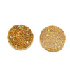 CA176B - 100 pcs Druzy Resin Embellishment Cabochons Sparkly Gold AB - 12mm