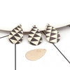 P967 - 10 pcs Gold Plated Multicolor Teardrop Metal Enamel Dangle Charms Pendants - 28mm x 18mm - 1.1" - Spike - Sparkledust - For Earrings