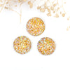 CA037 - 10 pcs Druzy Resin Embellishment Cabochons Yellow - 12mm (1/2 in) - Dome Circle