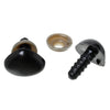 DO013 - 5 pairs (10 pieces) Black Safety Noses for Doll and Toy Making - 15mm - Backs for a Stronger Hold!