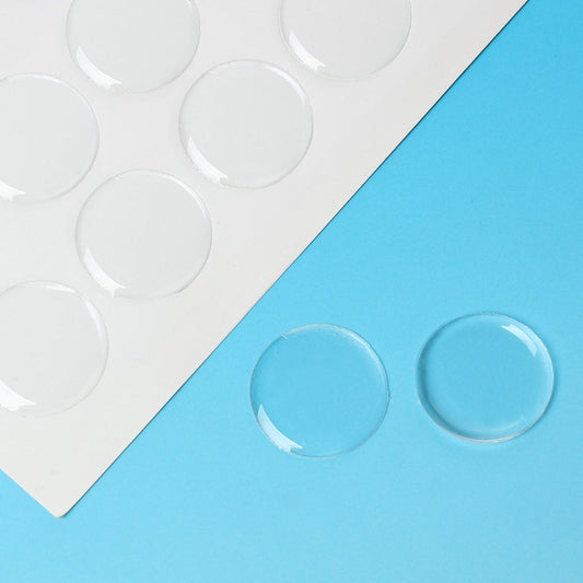 CA703 - 75 Circle Clear Round Epoxy Resin Stickers - 20mm (0.79 in)