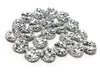 CA314 - 10 pcs. Druzy Resin Embellishment Cabochons Silver - 8mm