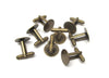 CU044 - Lot of 12 Antique Bronze Cuff Links (6 pairs) - 15mm Glue Pad - Made of Brass!
