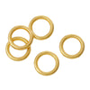 J107 - 100 pcs Gold Plated Soldered Closed Jump Rings - 6mm - 18 Gauge (1.2mm Thick)