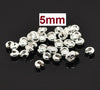 CR021 - 300 pcs Assortment of Crimp Beads Smooth Ball Spacer Bead Covers - 5mm Open, 4mm Closed - 6 Colors!
