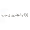 J180 - Box with Assortment of 1500pcs Silver Tone Open Jump Rings- 3mm to 8mm