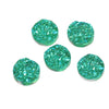 CA118 - 10 pcs Druzy Resin Embellishment Cabochons Lake Green AB- 12mm