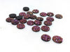 CA177 - 10 pcs Druzy Resin Embellishment Cabochons Magenta Pink Fuchsia - 12mm - Dome Circle