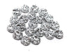 CA314 - 10 pcs. Druzy Resin Embellishment Cabochons Silver - 8mm
