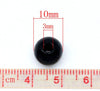 BD317 - 200 pcs Black Wooden Wood Round Spacer Beads - 10x9mm - Hole Size: 3mm - Style A - Glossy