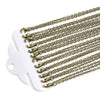 N068 - 12 pcs. Antique Bronze Textured Chain Link Necklaces 30" - (4.5 x 3mm Links) - Lobster Clasps - Claw Clasps