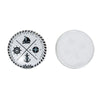 CA038 - 10 pcs Circle Nautical Black and White Navigation Glass Round Dome Seals Tiles Cabochons - 12mm