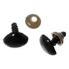 DO013 - 5 pairs (10 pieces) Black Safety Noses for Doll and Toy Making - 15mm - Backs for a Stronger Hold!
