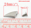 U014 - 10 Sets - Silver Tone Horn Tusk Spike Rivet Studs - Screw - 24mm x 10mm (1 inch x 0.4 inch)- Strong!
