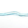 N037 - 15 pcs. Baby Blue Organza Ribbon Waxen Cord Necklaces with Lobster Clasp - 17.7 inch (45 cm) - Claw Clasps and Extender Chains!