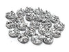 CA314 - 10 pcs. Druzy Resin Embellishment Cabochons Silver - 8mm