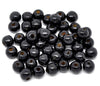 BD317 - 200 pcs Black Wooden Wood Round Spacer Beads - 10x9mm - Hole Size: 3mm - Style A - Glossy