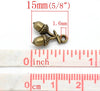 P514 - 20 pcs. Antique Bronze Acorns Charms Pendants - 15mm X 11mm (2 6/8"x 7/8") - - 3D - Double Sided - Hole Size: 1.6mm