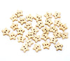 BU008 - 200 pcs Star Light Natural Wood Buttons- 13mm (0.51 in) - 2 holes - Sewing, Scrapbook