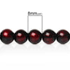 BD427 - 105 pcs Black and Red Pearl Swirl Glass Round Loose Beads - 8mm - Hole Size: 1.5mm - 32" Strand