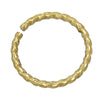 J108 - 100 pcs Brass Gold Plated Tone Twisted Connector Open Jump Rings - 10mm - 18 Gauge - 1mm Thick