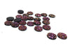 CA177 - 10 pcs Druzy Resin Embellishment Cabochons Magenta Pink Fuchsia - 12mm - Dome Circle