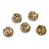 CA237 - 10 pcs Druzy Resin Embellishment Cabochons Gold Golden Shiny - 8mm (5/16 in)