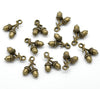 P514 - 20 pcs. Antique Bronze Acorns Charms Pendants - 15mm X 11mm (2 6/8"x 7/8") - - 3D - Double Sided - Hole Size: 1.6mm