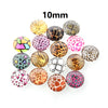 CA387 - 10 pcs Assortment of Circle Animal Pattern Glass Round Dome Seals Tiles Cabochons - 10mm - Set 1