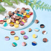 RC0037 - 10 pcs Resin and Wood Embellishment Cabochons - Assortment - 10mm - Flat Coin Circle