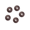 BD376 - 100 pcs Antique Copper Filigree Carved Bicone Metal Spacer Beads - 8mm x 3mm - Hole Size: 2.2mm