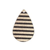 P969 - 10 pcs Gold Plated Multicolor Teardrop Metal Enamel Dangle Charms Pendants - 28mm x 18mm - 1.1" - Stripes - Sparkledust - For Earrings!