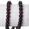 BD427 - 105 pcs Black and Red Pearl Swirl Glass Round Loose Beads - 8mm - Hole Size: 1.5mm - 32" Strand