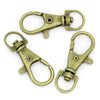 CL110 - LARGE - 20 pcs. Antique Bronze Lobster Swivel Clasps for Key Ring - 37 x 17mm - Claw Clasps