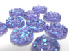 CA119 - 10 pcs Druzy Resin Embellishment Cabochons Purple - 12mm