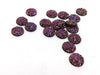 CA177 - 10 pcs Druzy Resin Embellishment Cabochons Magenta Pink Fuchsia - 12mm - Dome Circle