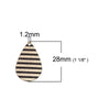 P969 - 10 pcs Gold Plated Multicolor Teardrop Metal Enamel Dangle Charms Pendants - 28mm x 18mm - 1.1" - Stripes - Sparkledust - For Earrings!